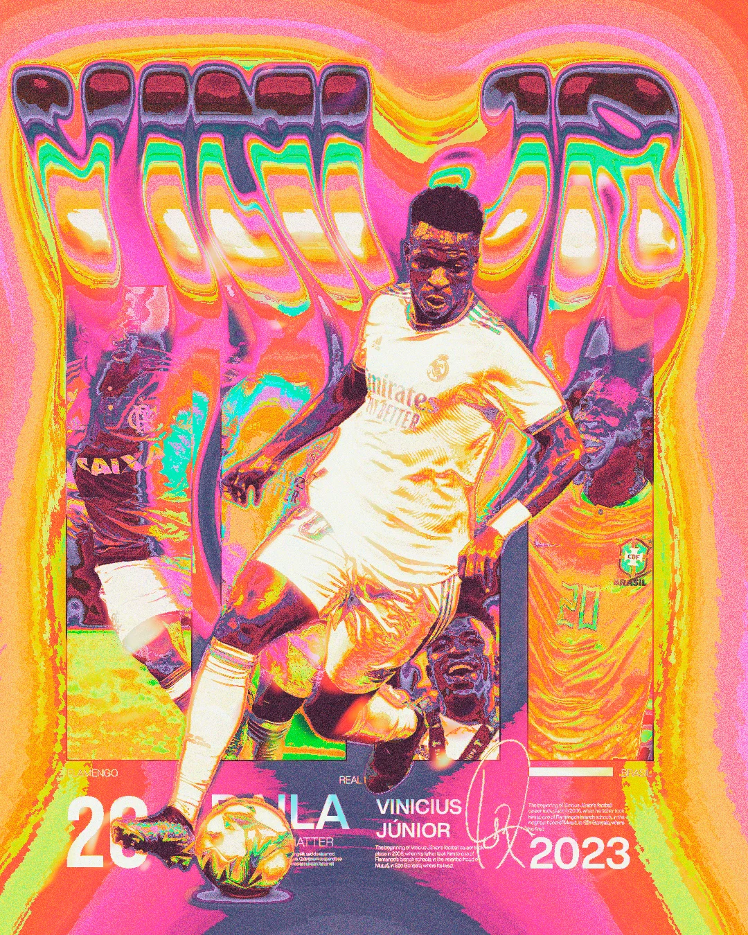 Vini Jr footballer artwork